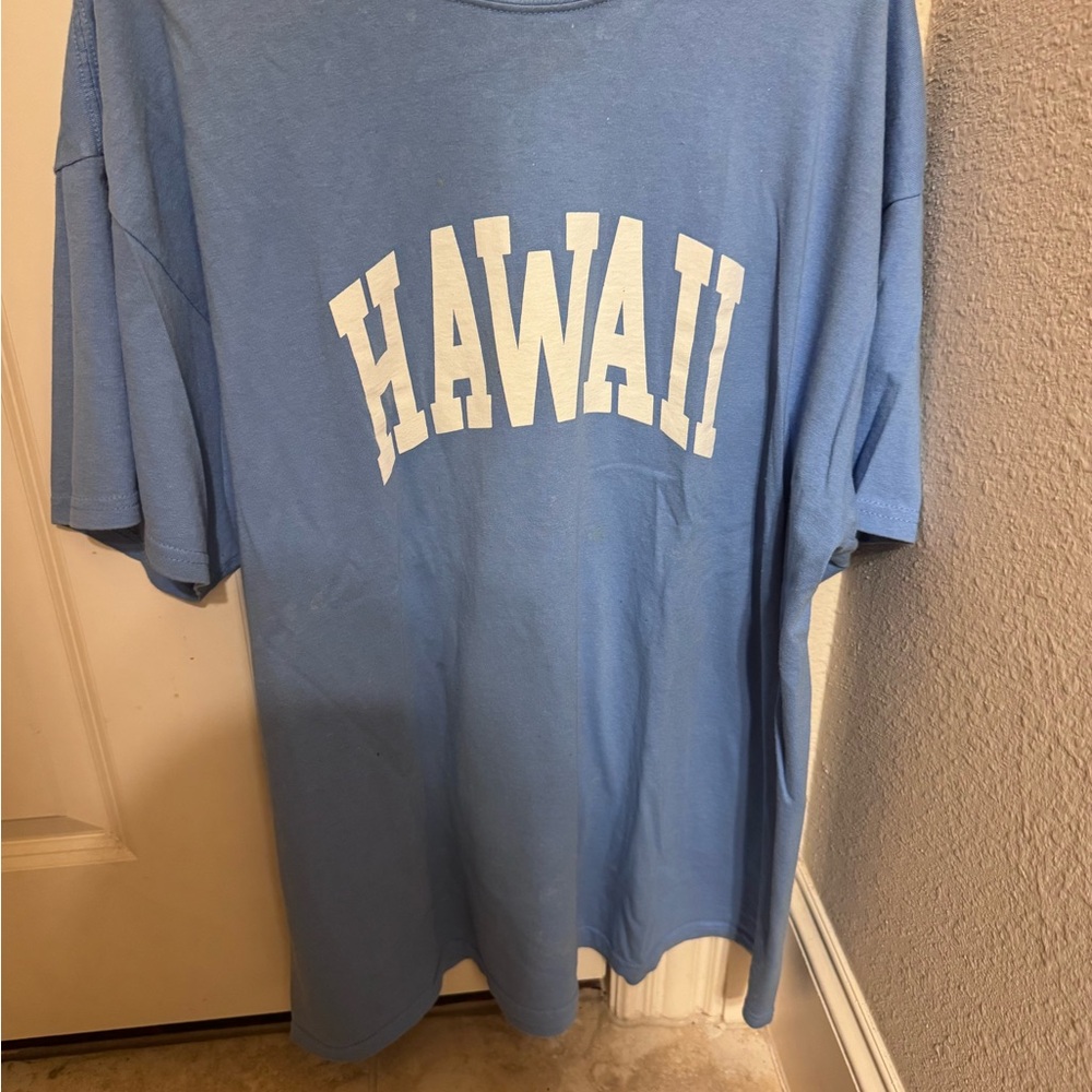 Brandy Melville Blue Hawaii short   Sleeve Tee